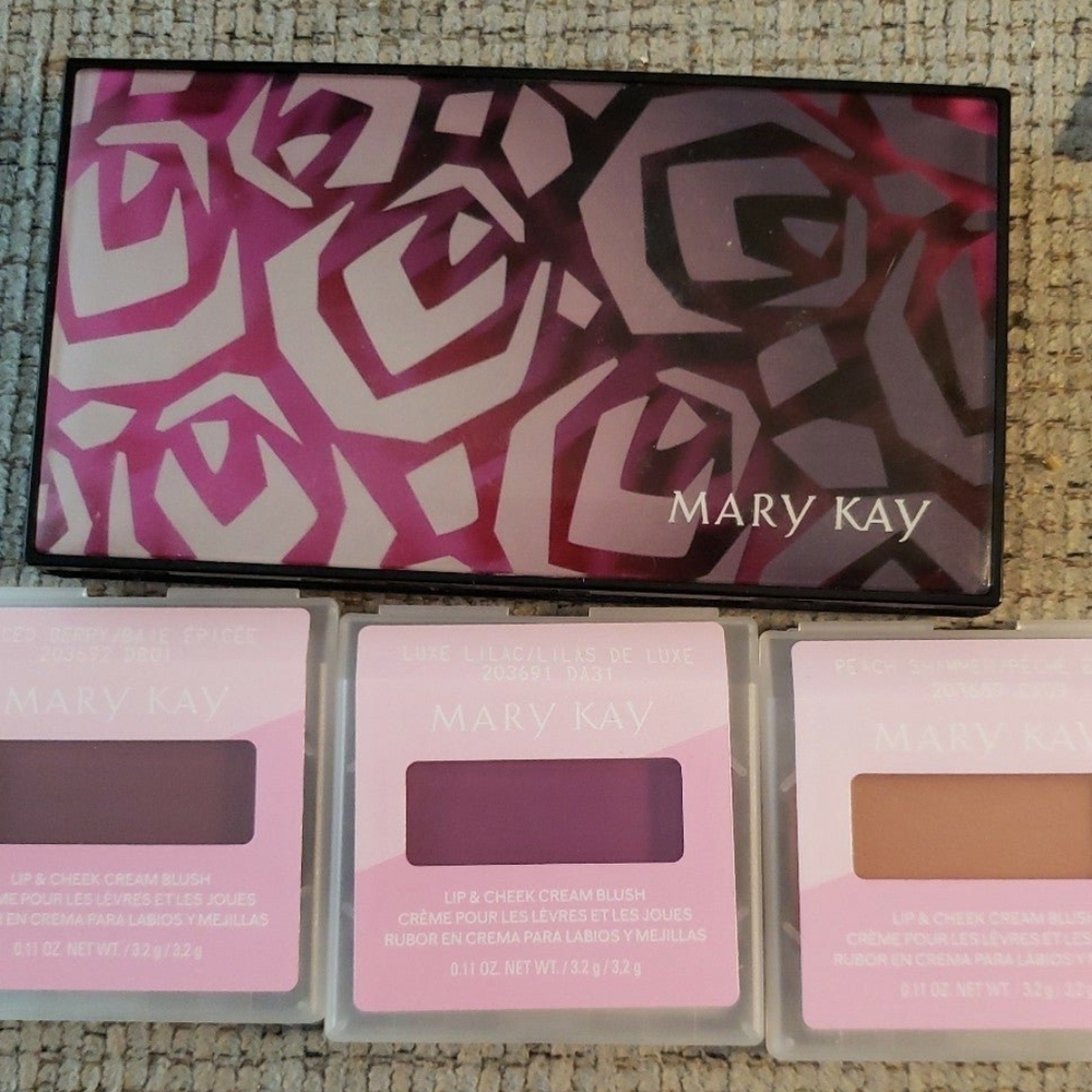 Mary Kay Lip & Cheek Cream Blush Set - Pink, Purple, Tan